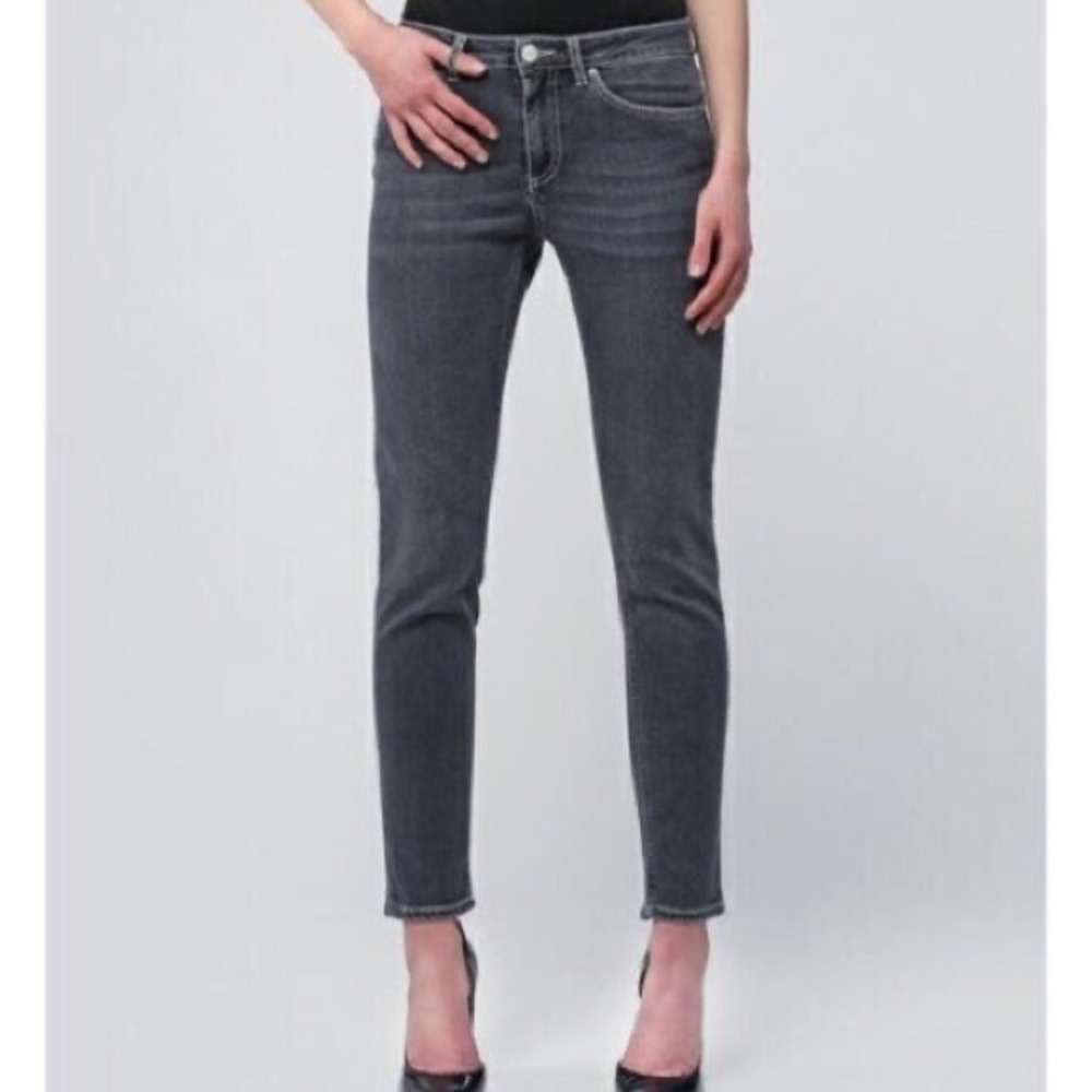 ACNE STUDIOS Skin 5 LT Raven Gray Stretch Denim Skinny Mid Rise Jeans EUC Sz 27